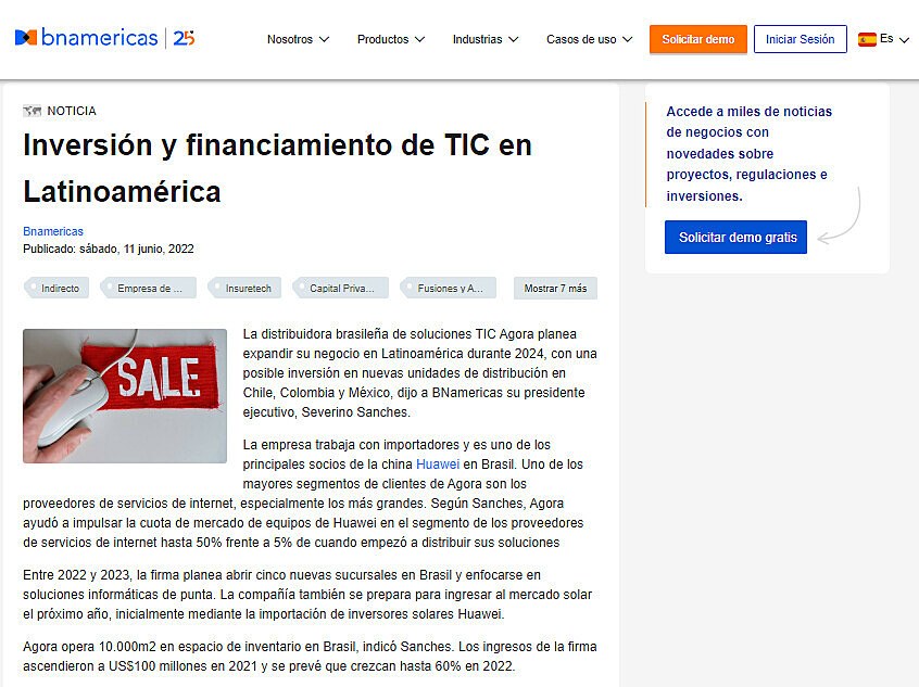 Inversin y financiamiento de TIC en Latinoamrica